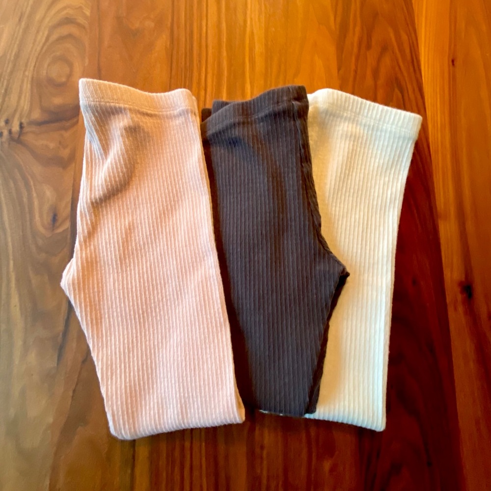 Trio of Pointelle Leggings- Tea Collection